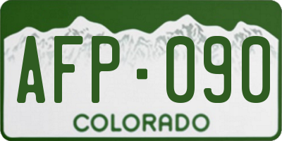 CO license plate AFP090