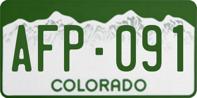 CO license plate AFP091