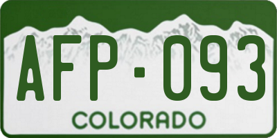 CO license plate AFP093