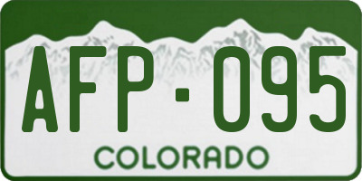 CO license plate AFP095