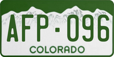CO license plate AFP096
