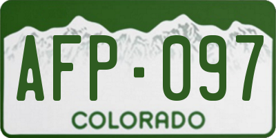 CO license plate AFP097