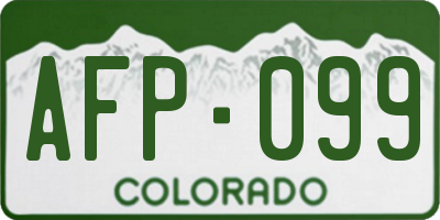 CO license plate AFP099