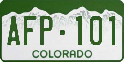 CO license plate AFP101