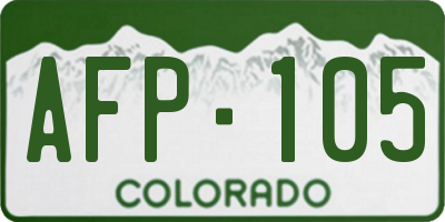 CO license plate AFP105