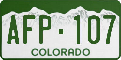 CO license plate AFP107