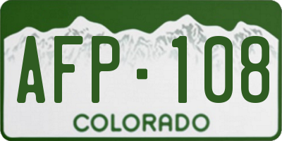 CO license plate AFP108