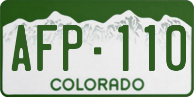 CO license plate AFP110