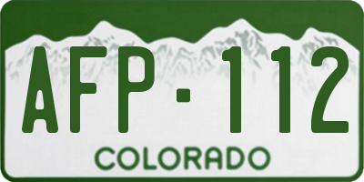 CO license plate AFP112