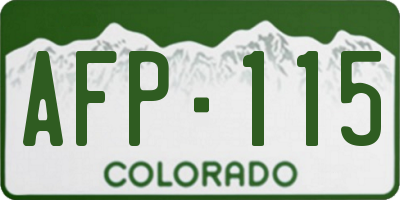 CO license plate AFP115