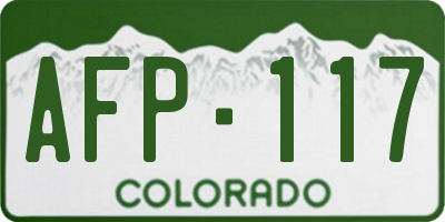 CO license plate AFP117
