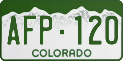 CO license plate AFP120