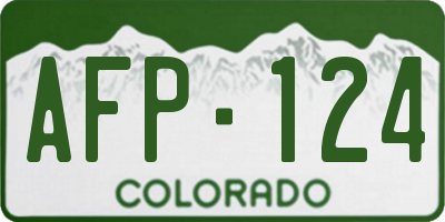 CO license plate AFP124
