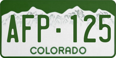 CO license plate AFP125