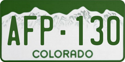 CO license plate AFP130