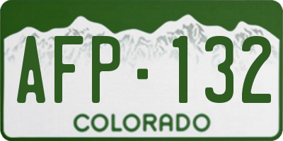 CO license plate AFP132