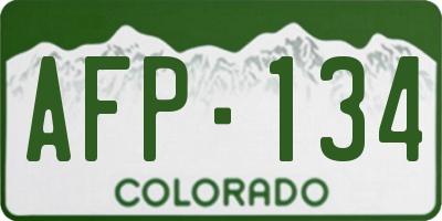 CO license plate AFP134