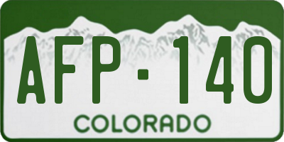 CO license plate AFP140