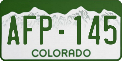 CO license plate AFP145