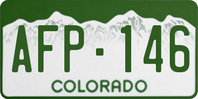 CO license plate AFP146