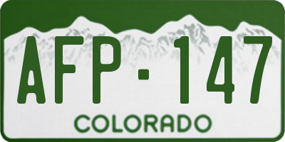 CO license plate AFP147