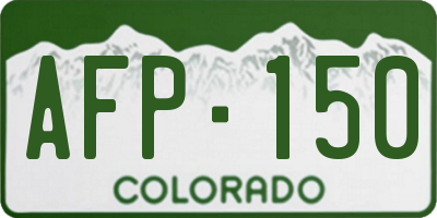 CO license plate AFP150