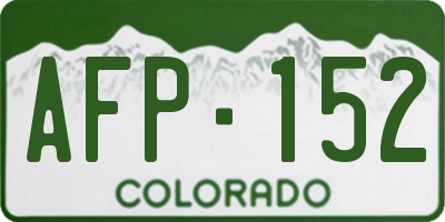 CO license plate AFP152