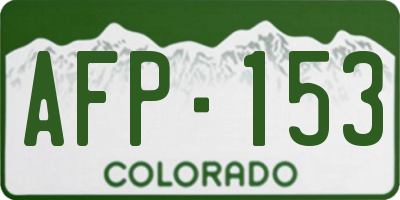 CO license plate AFP153