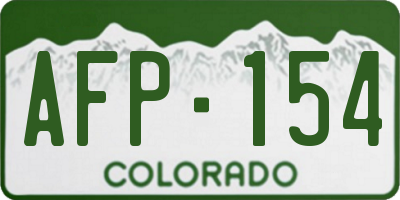 CO license plate AFP154