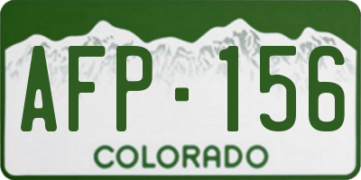 CO license plate AFP156