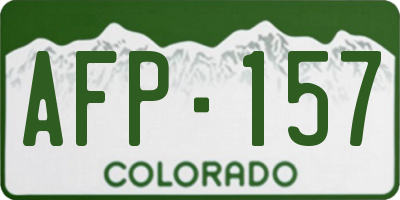 CO license plate AFP157