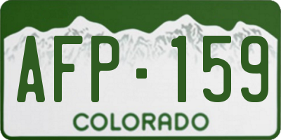 CO license plate AFP159