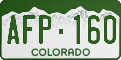 CO license plate AFP160