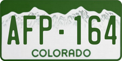 CO license plate AFP164