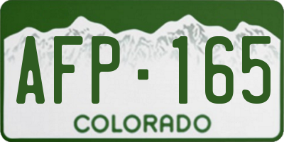 CO license plate AFP165