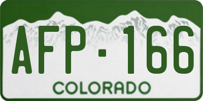 CO license plate AFP166