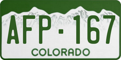 CO license plate AFP167