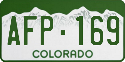 CO license plate AFP169