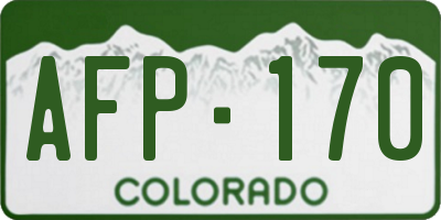 CO license plate AFP170