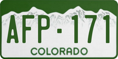 CO license plate AFP171