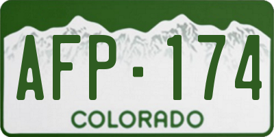 CO license plate AFP174