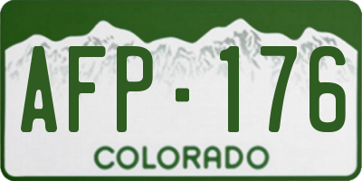 CO license plate AFP176