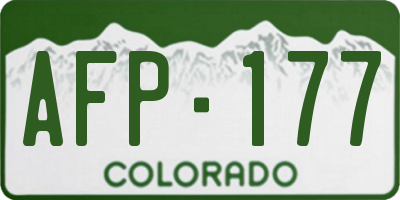 CO license plate AFP177