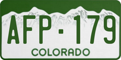 CO license plate AFP179