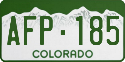 CO license plate AFP185