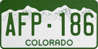 CO license plate AFP186