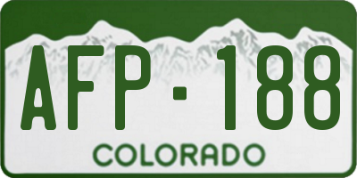 CO license plate AFP188