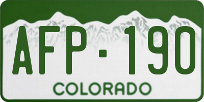 CO license plate AFP190
