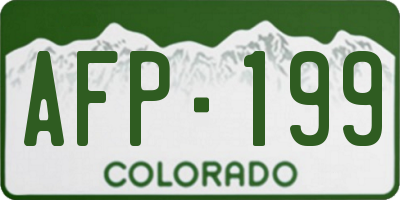 CO license plate AFP199