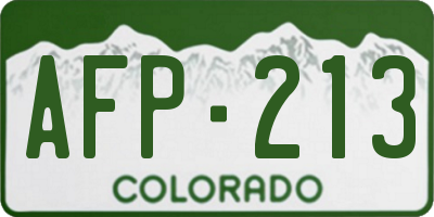 CO license plate AFP213